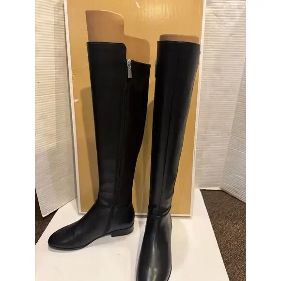 Michael Kors womens Bromley Flat Boot size 6 black knee- high boots - Picture 7 of 11